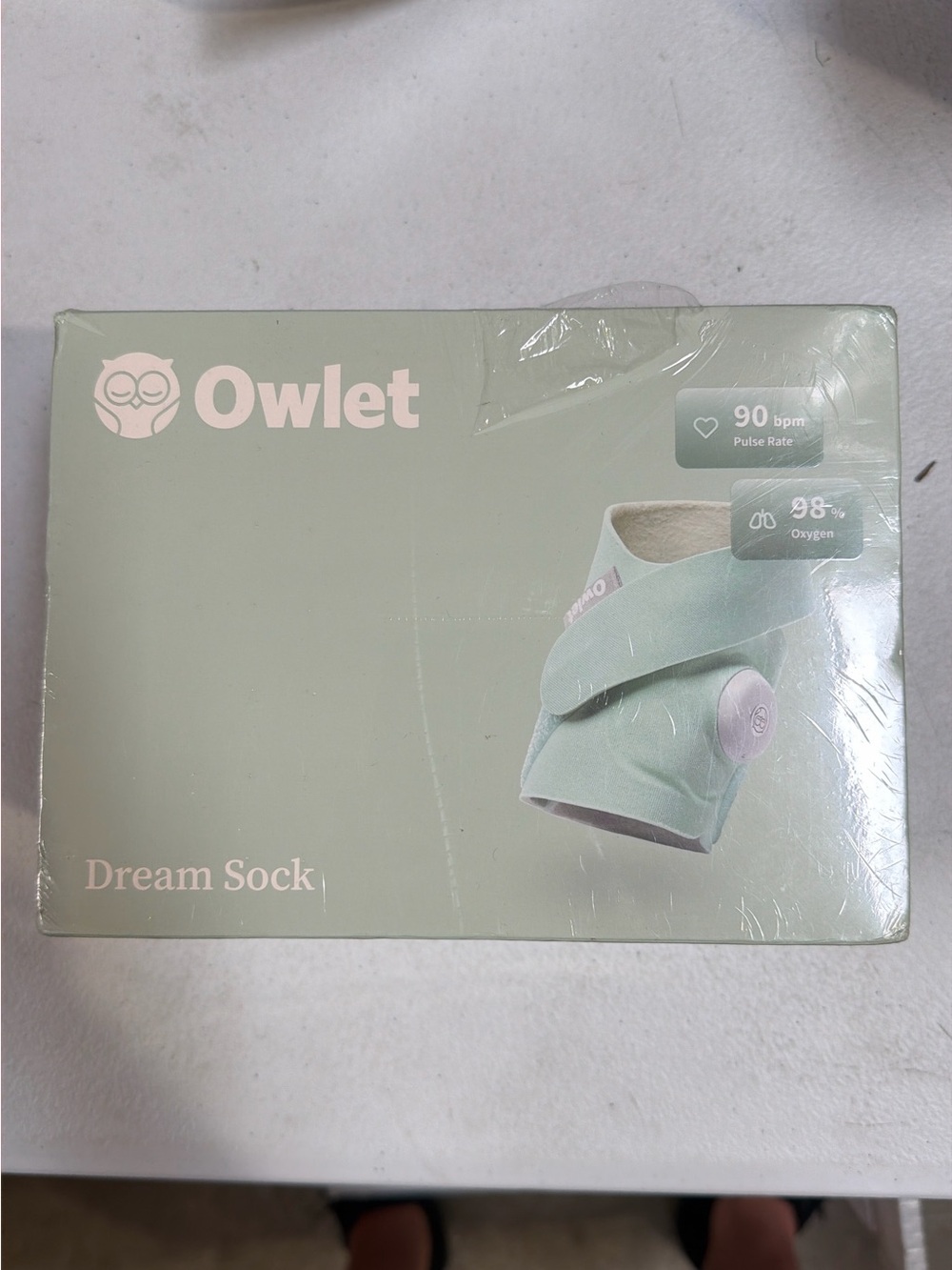 Dream Sock Baby Monitor Sock in Light Mint